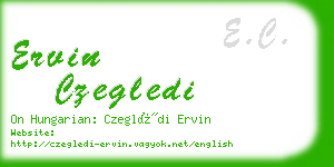 ervin czegledi business card